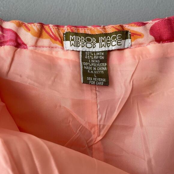 Mirror Image Womens Size Large Tropical Floral Skirt Swing Full Vacation Resort - Picture 7 of 10